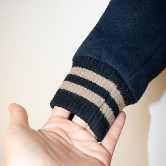 BDG Baseball Jacket, XS, Navy Tan & Black - Picture 6 of 8